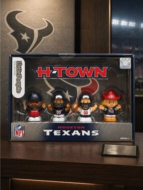 NIB NFL Houston Texans Little People Collector Licensed Series 1 - 4 Figures